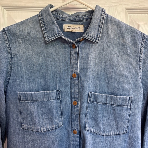 Madewell Cut Off Denim Shirt - Picture 6 of 10
